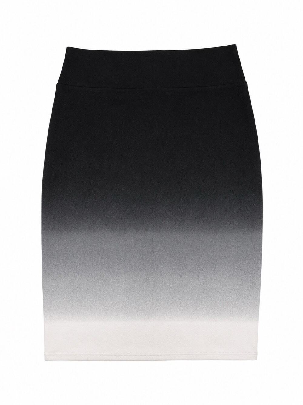 LuLaRoe Cassie Ombré Black Gray White Large Pencil Skirt NWT
